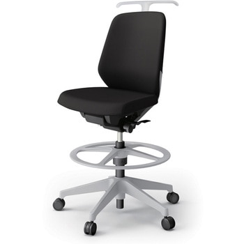 ノートチェア ハイポジションタイプ ローバック 肘なし ハンガー ランバーサポート付 クロスPV 樹脂脚<配送時組立サービス付> イトーキ