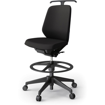 ノートチェア ハイポジションタイプ ローバック 肘なし ハンガー ランバーサポート付 クロスPV 樹脂脚<配送時組立サービス付> イトーキ