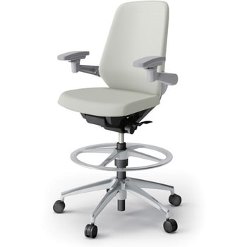 ノートチェア ハイポジションタイプ ハイバック 可動肘 ビニールレザーDL アルミ脚<配送時組立サービス付> イトーキ