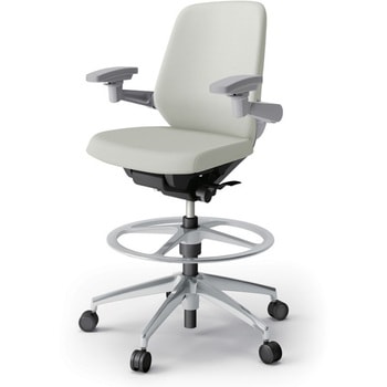 ノートチェア ハイポジションタイプ ローバック 可動肘 ビニールレザーDL アルミ脚<配送時組立サービス付> イトーキ