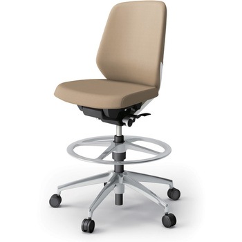 KJ-140DLP-ZWK6 ノートチェア ハイポジションタイプ ローバック 肘なし ビニールレザーDL アルミ脚<配送時組立サービス付> イトーキ 82340319