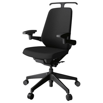 ノートチェア ハイバック 可動肘 ハンガー ランバーサポート付 クロスPV ナイロンキャスター<配送時組立サービス付> - イトーキ