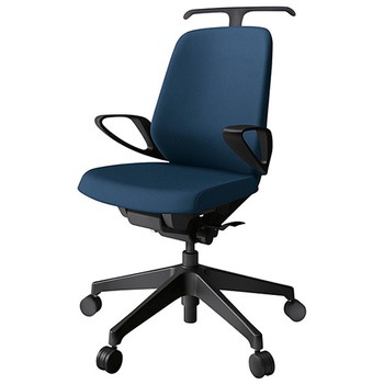 ノートチェア ローバック 固定肘 ハンガー ランバーサポートなし クロスPV ウレタンキャスター<配送時組立サービス付> イトーキ