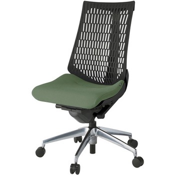 アクトチェア エラストマーバック 肘なし ランバーサポートなし アルミミラー脚 PS張地 ウレタンキャスター<配送時組立サービス付> イトーキ