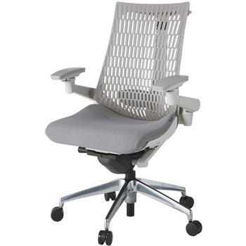 アクトチェア エラストマーバック 可動肘 ハンガー ランバーサポート付 アルミミラー脚 PS張地 ナイロンキャスター<配送時組立サービス付> イトーキ