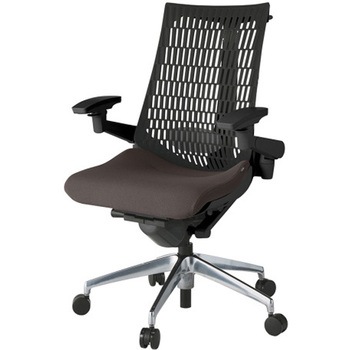 アクトチェア エラストマーバック 可動肘 ハンガー ランバーサポート付 アルミミラー脚 PS張地 ナイロンキャスター<配送時組立サービス付> イトーキ