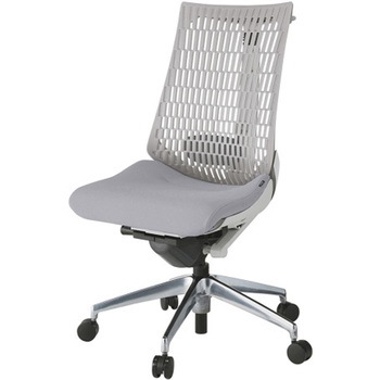 アクトチェア エラストマーバック 肘なし ハンガー ランバーサポート付 アルミミラー脚 PS張地 ナイロンキャスター<配送時組立サービス付> イトーキ