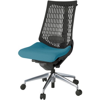 アクトチェア エラストマーバック 肘なし ハンガー ランバーサポート付 アルミミラー脚 PS張地 ナイロンキャスター<配送時組立サービス付> イトーキ