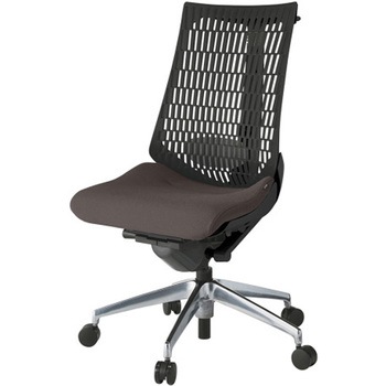 アクトチェア エラストマーバック 肘なし ハンガー ランバーサポート付 アルミミラー脚 PS張地 ナイロンキャスター<配送時組立サービス付> イトーキ