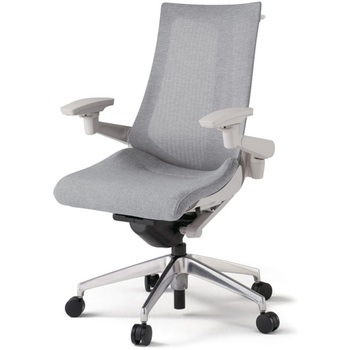 アクトチェア 可動肘 ハンガー ランバーサポートなし アルミミラー脚 メッシュJE ナイロンキャスター<配送時組立サービス付> - イトーキ