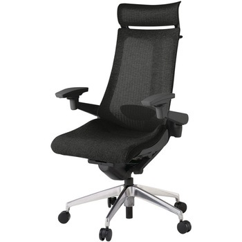 アクトチェア エクストラハイバック 可動肘 ハンガー ランバーサポート付 アルミミラー脚 メッシュJE ナイロンキャスター<配送時組立サービス付> イトーキ