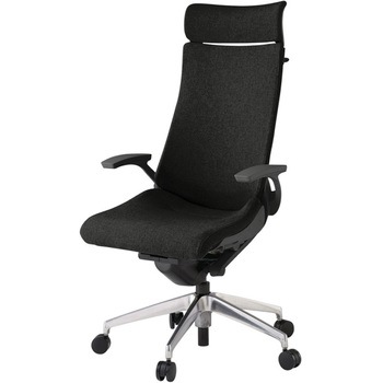 アクトチェア エクストラハイバック 固定肘 ハンガー ランバーサポートなし アルミミラー脚 クロスSA ウレタンキャスター<配送時組立サービス付> - イトーキ