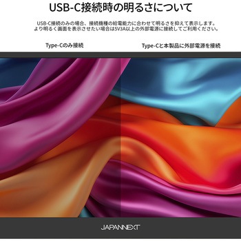 液晶ディスプレイ 14型/3840×2160/miniHDMI×1、USB-C×2/ブラック/スピーカー有/2年保証 JAPANNEXT