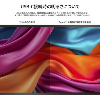液晶ディスプレイ 14型/3840×2160/miniHDMI×1、USB-C×2/ブラック/スピーカー有/2年保証 JAPANNEXT