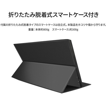 液晶ディスプレイ 14型/3840×2160/miniHDMI×1、USB-C×2/ブラック/スピーカー有/2年保証 JAPANNEXT