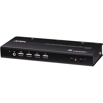 2ポートUSB HDMIデュアルディスプレイKVMP(TM)スイッチ(4K対応、2ポートUSB 2.0ハブ搭載) ATEN