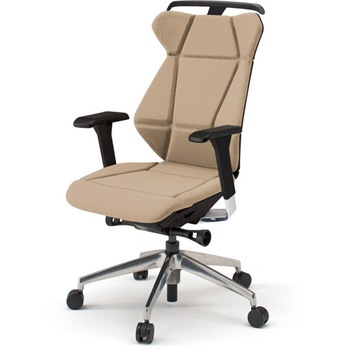 フリップフラップチェア 可動肘 ハンガー ランバーサポート付 アルミミラー脚<配送時組立サービス付> イトーキ