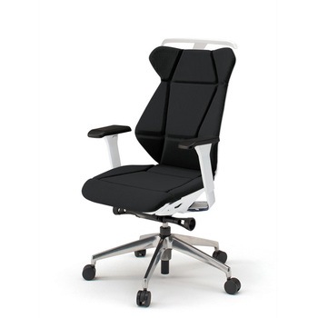 フリップフラップチェア 可動肘 ハンガー ランバーサポート付 アルミミラー脚<配送時組立サービス付> イトーキ