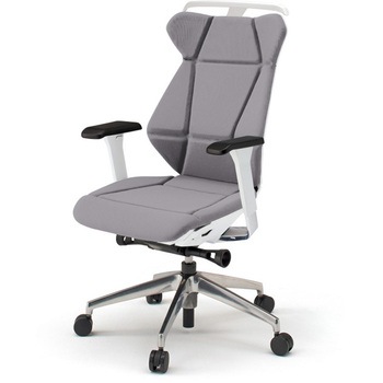 フリップフラップチェア 可動肘 ハンガー ランバーサポート付 アルミミラー脚<配送時組立サービス付> イトーキ