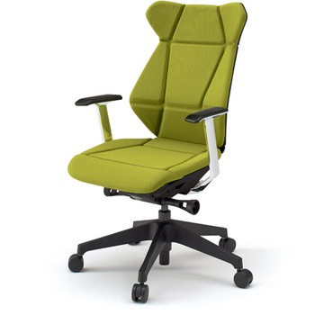 フリップフラップチェア 固定肘 ランバーサポート付 樹脂脚<配送時組立サービス付> - イトーキ