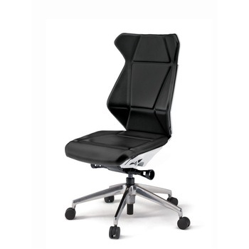 フリップフラップチェア 肘なし ランバーサポートなし ビニールレザーDG アルミミラー脚 ウレタンキャスター<配送時組立サービス付> - イトーキ