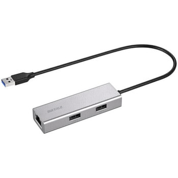 Giga対応 USB-A LANアダプターハブ付 シルバー BUFFALO(バッファロー)