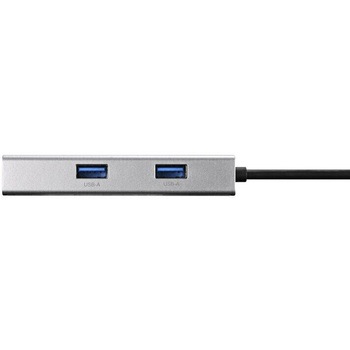 Giga対応 USB-A LANアダプターハブ付 シルバー BUFFALO(バッファロー)
