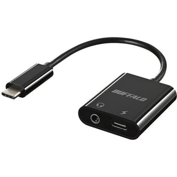 Type-Cto3.5mm+PD給電 オーディオ変換アダプター ブラック BUFFALO(バッファロー)