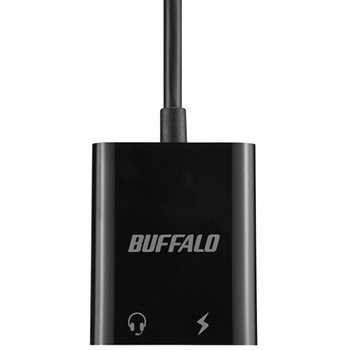 Type-Cto3.5mm+PD給電 オーディオ変換アダプター ブラック BUFFALO(バッファロー)