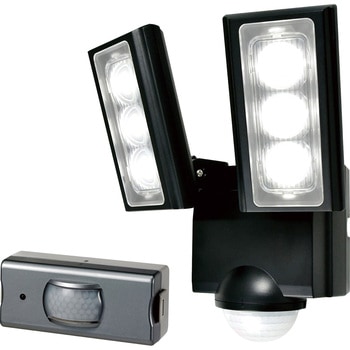 連動センサー付センサーライト  防犯 LED 防水仕様(IP45)  みまもりモード搭載 赤色警告灯付き 防雨プラグ仕様 ELPA