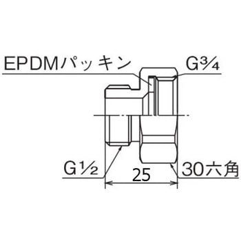 給湯器用平行ニップル 内・外 オンダ製作所