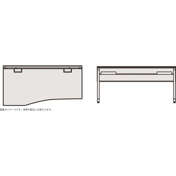 インクルード オペレーションデスク 配線口タイプ 左凸 単体型 W1400<配送時組立サービス付> - イトーキ
