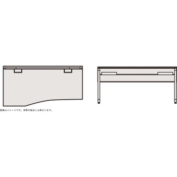 インクルード オペレーションデスク 配線口タイプ 左凸 連増型 W1400<配送時組立サービス付> イトーキ