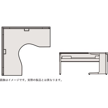 インクルード 90度オペレーションデスク(6/6) スタンダードタイプ 単体型 W1800×1800<配送時組立サービス付> イトーキ