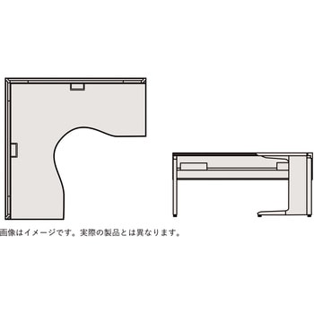 インクルード 90度オペレーションデスク(6/6) 配線口タイプ 連増型 W1600×1600<配送時組立サービス付> イトーキ