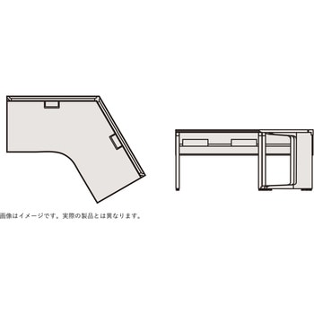 インクルード 120度オペレーションデスク(6/6) 配線口タイプ 連増型<配送時組立サービス付> イトーキ
