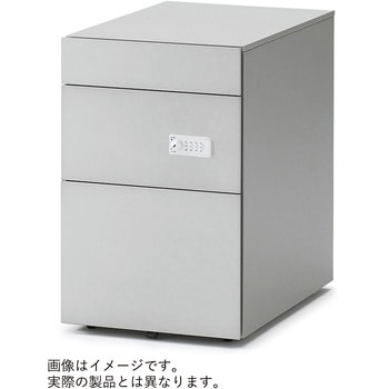 インステート ワゴン3段 シリンダー錠 ショートD490<配送時組立サービス付> イトーキ