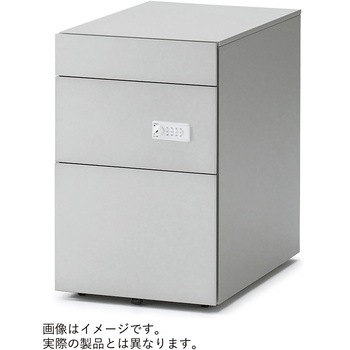 インステート ワゴン3段 ダイヤル錠 ロングD695 キャスターロック付<配送時組立サービス付> イトーキ