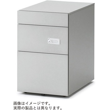 インステート ワゴン3段 ダイヤル錠 ロングD695 キャスターロック付<配送時組立サービス付> イトーキ