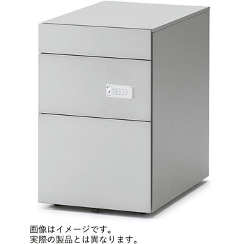 インステート ワゴン3段 ゼロリセットダイヤル錠 レギュラーD615<配送時組立サービス付> イトーキ