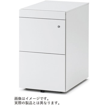 インステート ワゴンA4・2段・ペントレイ引出し ダイヤル錠 ロングD695 キャスターロック付<配送時組立サービス付> イトーキ