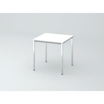 オリゴテーブル ホワイトボード天板 正方形 750×750 4本角脚(メッキ脚)<配送時組立サービス付> イトーキ