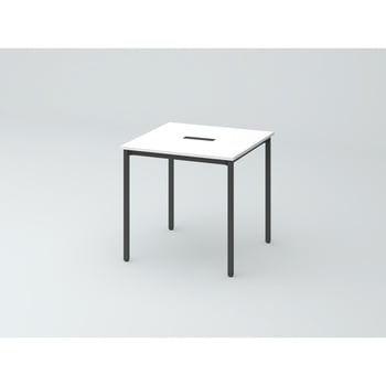 オリゴテーブル ホワイトボード天板(配線キャップ) 正方形 750×750 4本角脚<配送時組立サービス付> イトーキ