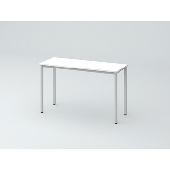 オリゴテーブル ホワイトボード天板(配線キャップ) 角型 1200×450 4本角脚<配送時組立サービス付> イトーキ