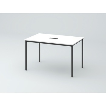 オリゴテーブル ホワイトボード天板(配線キャップ) 角型 1200×750 4本角脚<配送時組立サービス付> イトーキ