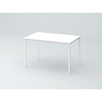 オリゴテーブル ホワイトボード天板(配線キャップ) 角型 1200×750 4本角脚<配送時組立サービス付> イトーキ