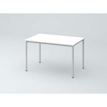 オリゴテーブル ホワイトボード天板(配線キャップ) 角型 1200×750 4本角脚<配送時組立サービス付> イトーキ