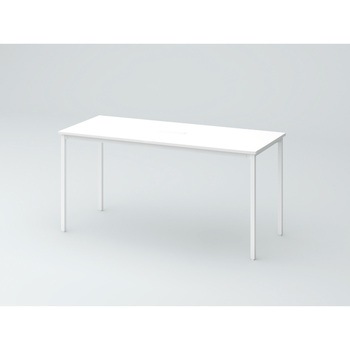 オリゴテーブル ホワイトボード天板(配線キャップ) 角型 1500×600 4本角脚<配送時組立サービス付> イトーキ