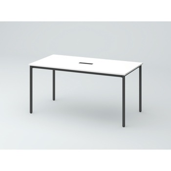 オリゴテーブル ホワイトボード天板(配線キャップ) 角型 1500×750 4本角脚<配送時組立サービス付> イトーキ