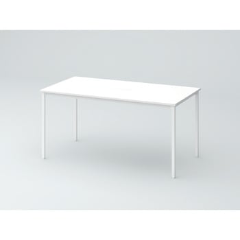 オリゴテーブル ホワイトボード天板(配線キャップ) 角型 1500×750 4本角脚<配送時組立サービス付> イトーキ